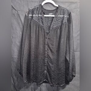 Elegant Black Lace Women's Top